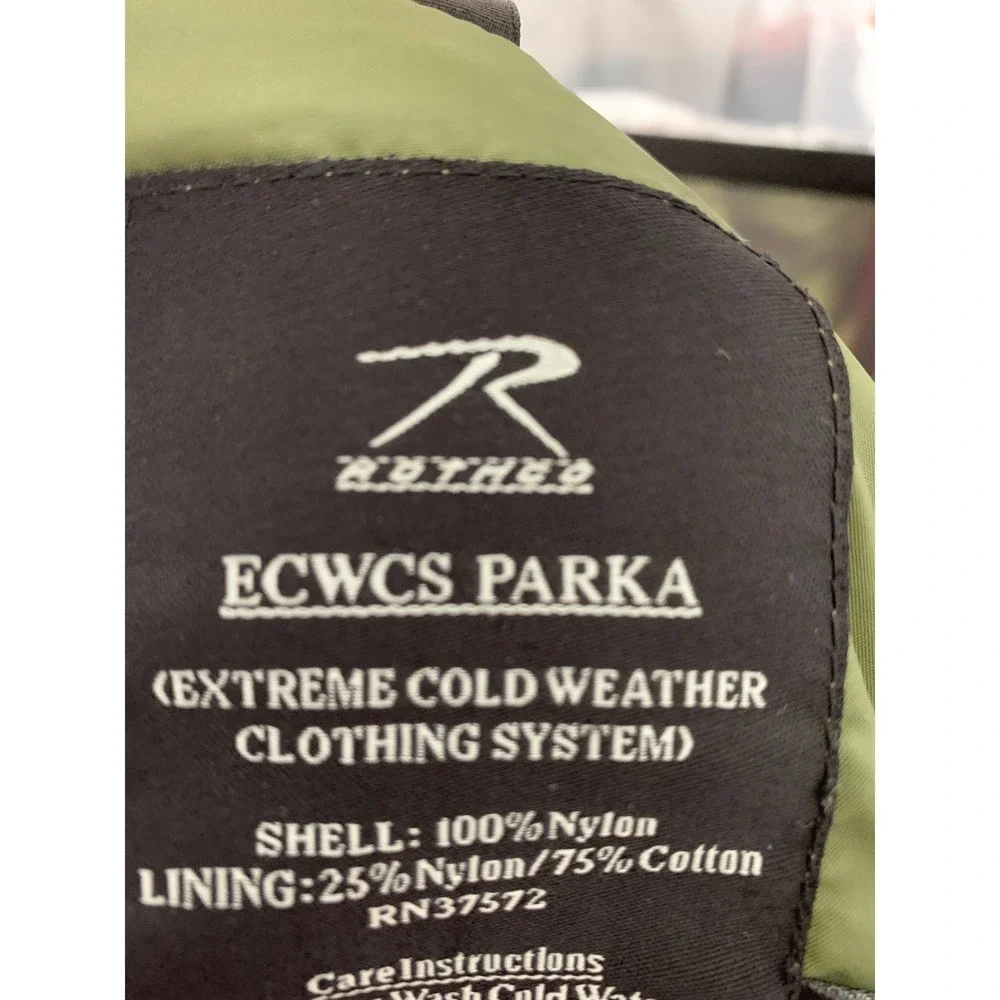 Rothco ECWCS Jacket Mens Medium Camo Green Nylon Extreme Cold Weather System - Picture 4 of 9